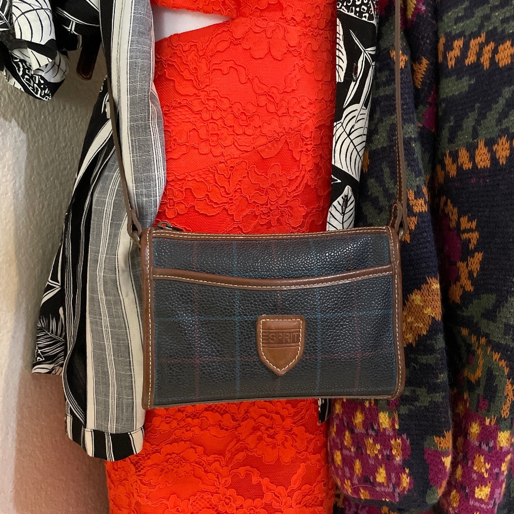 ESPRIT vintage leather crossbody bag